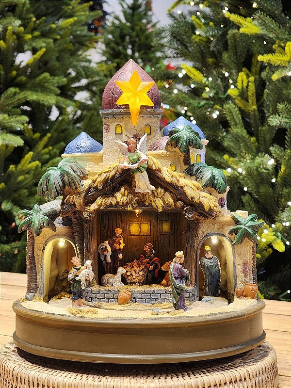 Cenário Vila Natalina Presépio com Luz e Movimento
