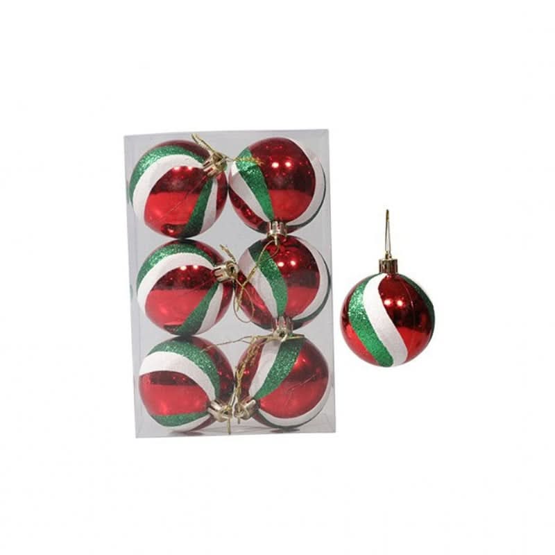 Kit 6 Peças Bolas De Natal