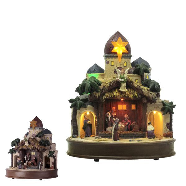 Cenário Vila Natalina Presépio com Luz e Movimento