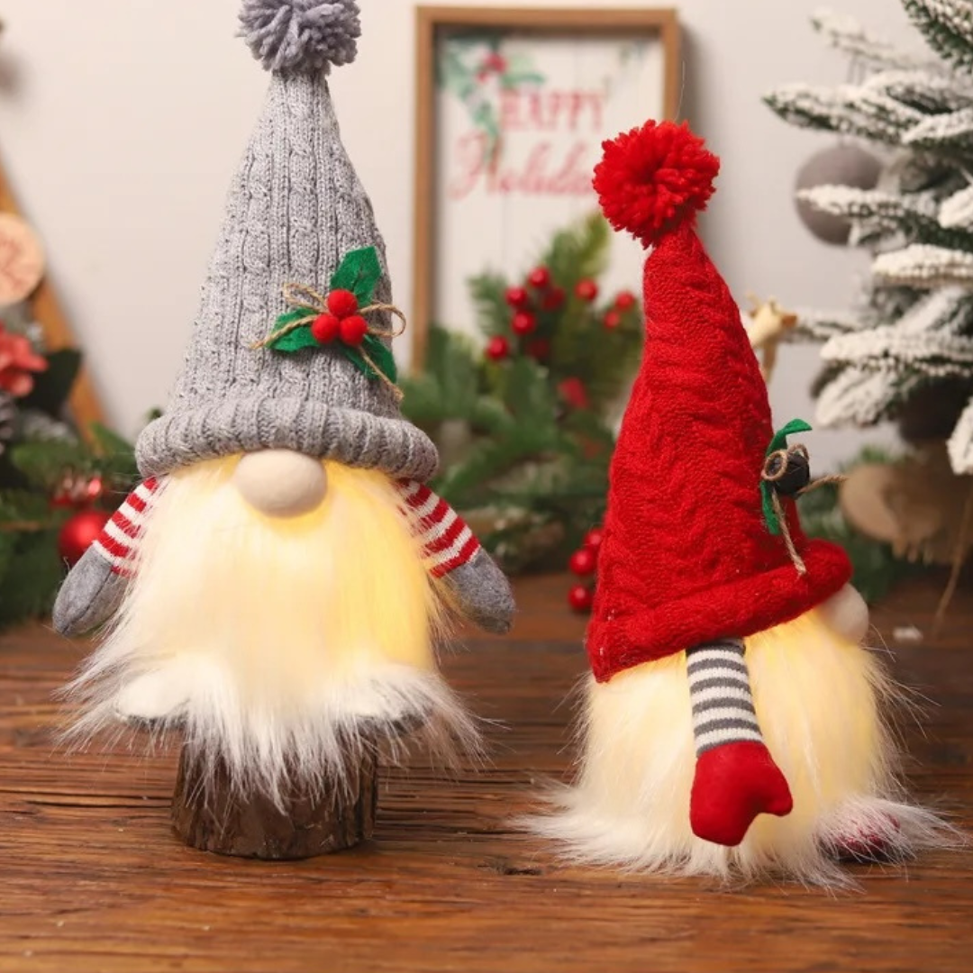 Decoração De Natal Elfos Luminosos Enfeites Natalinos
