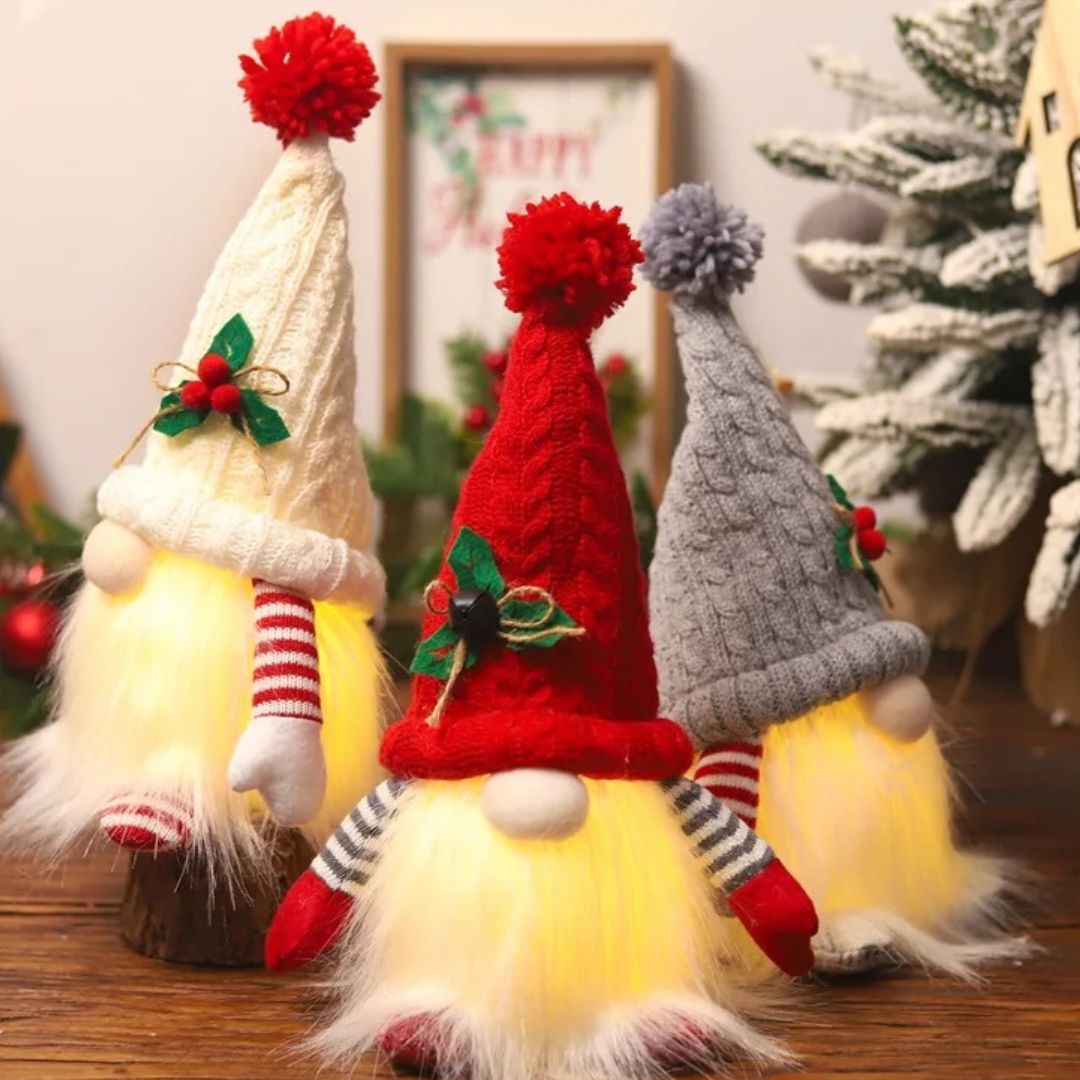 Decoração De Natal Elfos Luminosos Enfeites Natalinos