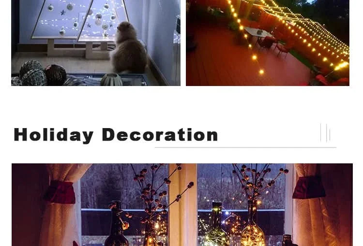 Luzes de Fadas Natalinas à Prova d'Água – Encanto e Magia