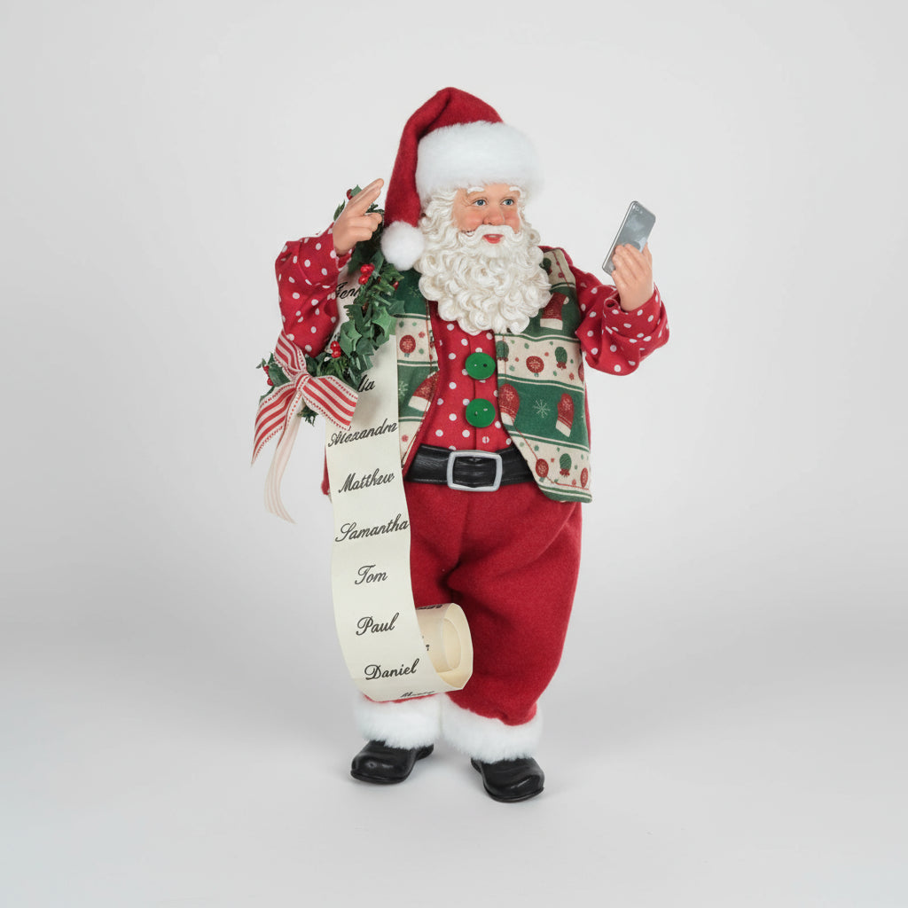 Papai Noel no Celular Colecionável - 28cm