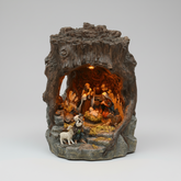 Cenário Vila Natalina Presépio na Pedra com Luz