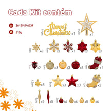 Kit 70 Bolas decoração de natal árvore pendente bolinhas enfeites natalinos casa pisca pisca led
